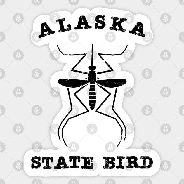 Mosquito Alaska State Bird Sticker by Huhnerdieb Apparel